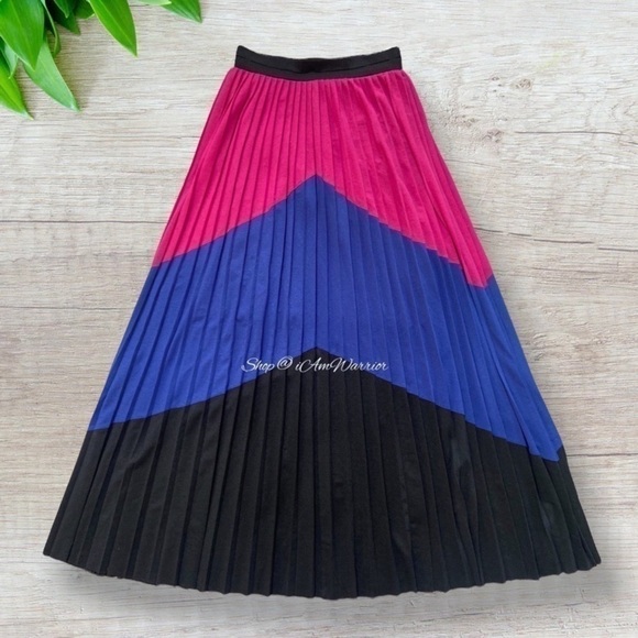 Anthropologie Tracy Reese pleated color block maxi skirt *shop@iamwarrior - Picture 5 of 10